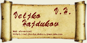 Veljko Hajdukov vizit kartica